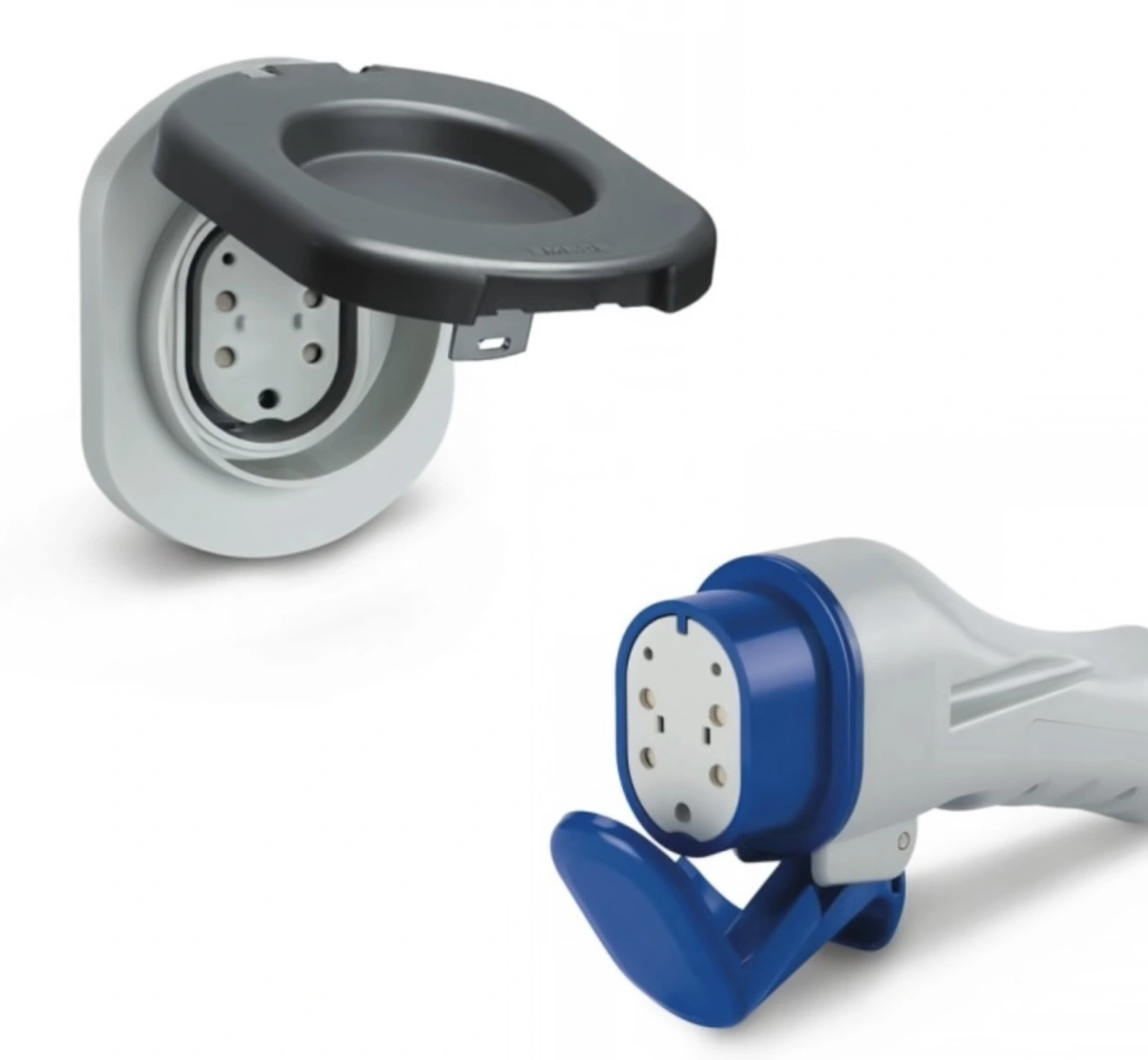 Prise Type 3C sur une borne de recharge